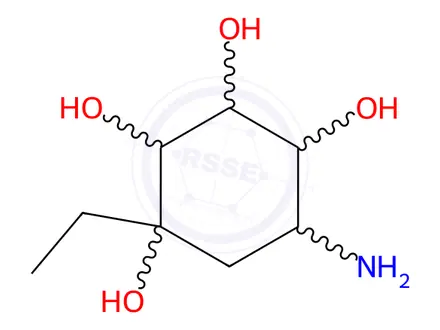 Chemical structure of (+)-Valienamine Hydrochloride