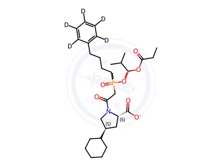 Chemical structure of Fosinopril-d5 Sodium Salt