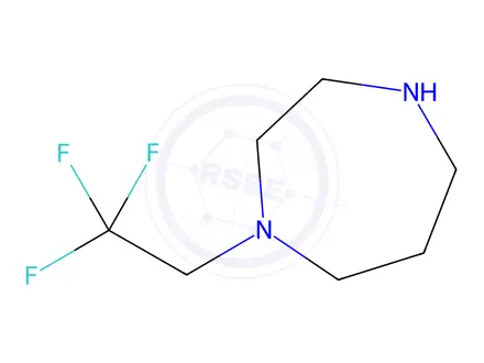 Chemical structure of 1-(2,2,2-Trifluoroethyl)-1,4-diazepane dihydrochloride