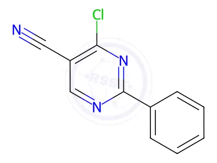 Chemical structure of 4-Chloro-2-phenylpyrimidine-5-carbonitrile
