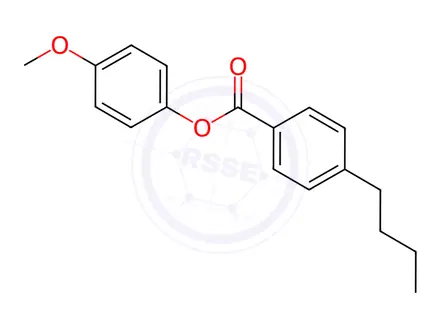 Chemical structure of p-Butylbenzoic acid p-methoxyphenyl ester