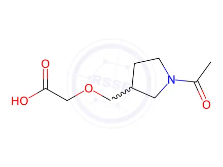 Chemical structure of 2-((1-Acetylpyrrolidin-3-yl)methoxy)acetic acid
