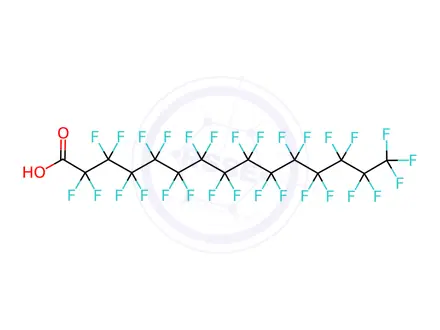 Chemical structure of Perfluorooctane Sulphonate Impurity 62 (Perfluoropentadecanoic Acid)