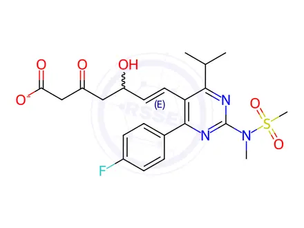 Chemical structure of Rosuvastatin 3-O impurity