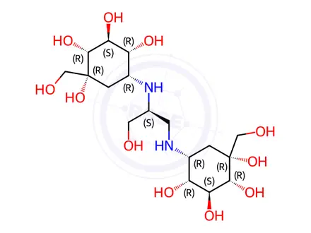 Chemical structure of Voglibose Impurity II
