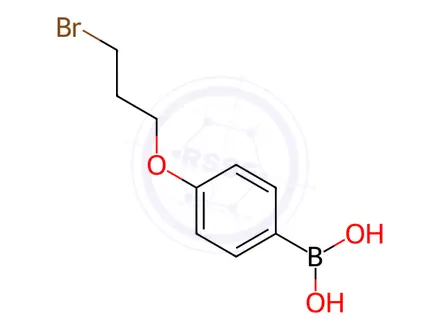 Chemical structure of (4-(3-Bromopropoxy)phenyl)boronic acid