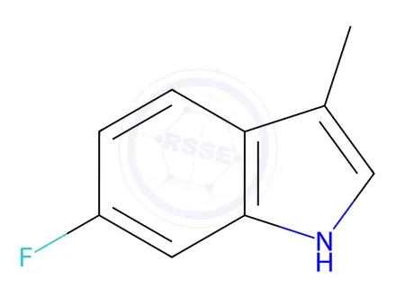Chemical structure of 6-Fluoro-3-methyl-1H-indole
