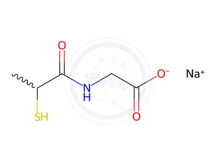 Chemical structure of TIOPRONIN SODIUM