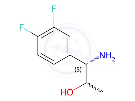 Chemical structure of (1S)-1-amino-1-(3,4-difluorophenyl)propan-2-ol