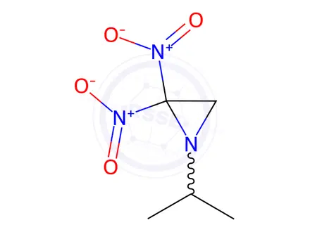 Chemical structure of Aziridine, 1-(1-methylethyl)-2,2-dinitro-(9CI)