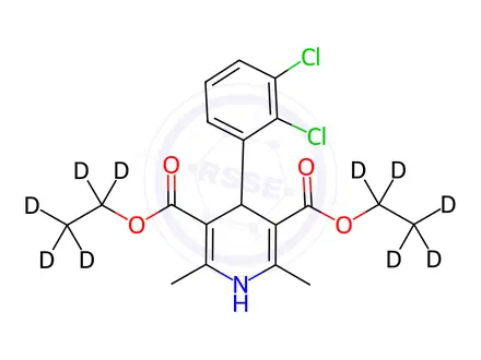 Chemical structure of Nemadipine B-d10