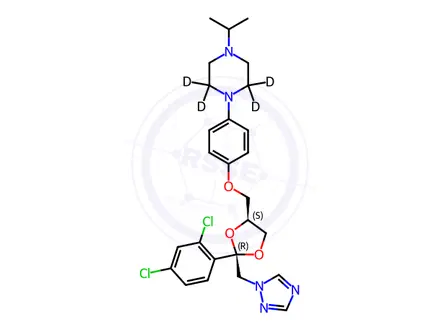 Chemical structure of (±)-Terconazole-d4 (piperazine-2,2,6,6-d4) (cis-isomers)