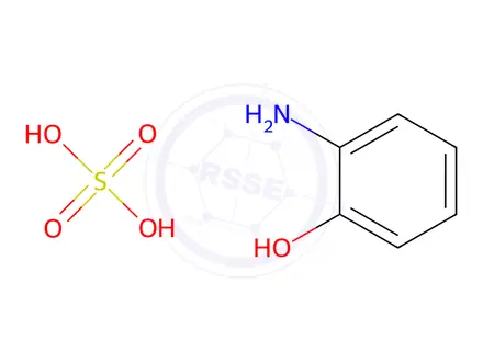 Chemical structure of 2-Aminophenol hemisulfate