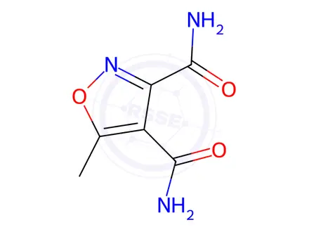 Chemical structure of 3,4-Isoxazoledicarboxamide,5-methyl-(9CI)