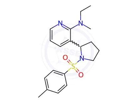 Chemical structure of N-Ethyl-N-methyl-3-(1-tosylpyrrolidin-2-yl)pyridin-2-amine