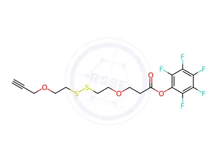 Chemical structure of Propargyl-PEG1-SS-PEG1-PFP Ester