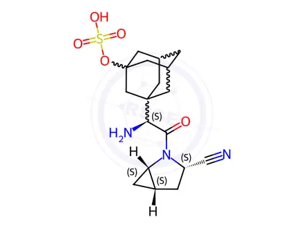 Chemical structure of Saxagliptin O-Sulfate