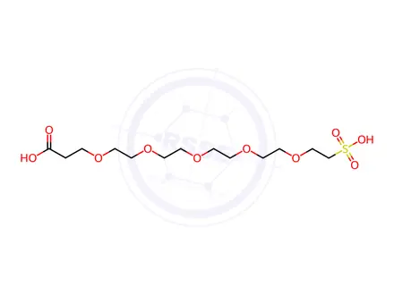 Chemical structure of 1-Sulfo-3,6,9,12,15-pentaoxaoctadecan-18-oic acid