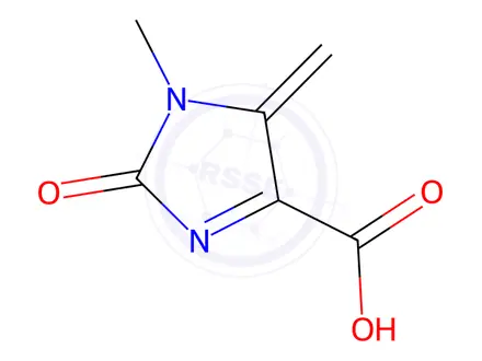 Chemical structure of 1H-Imidazole-4-carboxylicacid,2,5-dihydro-1-methyl-5-methylene-2-oxo-(9CI)