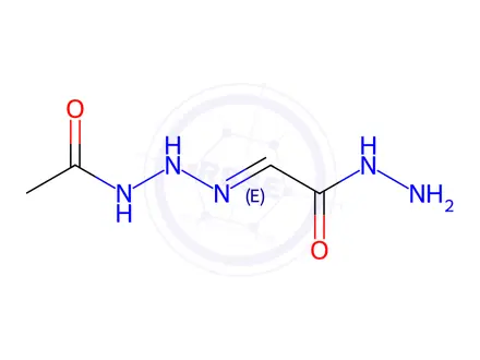 Chemical structure of Acetic acid, (2-acetylhydrazino)imino-, hydrazide (9CI)