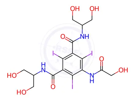 Chemical structure of Iopamidol Impurity B(5-[(hydroxyacetyl)amino]-N,N ’-bis[2-hydroxy-1-(hydroxymethy l)ethyl]-2,4,6-triiodobenzene-1,3-dicarboxamide)