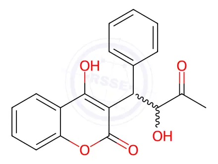Chemical structure of Warfarin Sodium Impurity 32