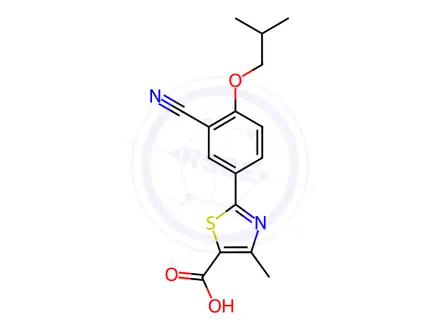 Chemical structure of Febuxostat Hemihydrate