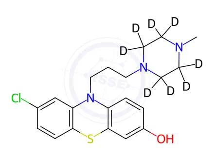 Chemical structure of 7-Hydroxy Prochlorperazine-d8