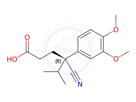 Chemical structure of (R)-(+)-Verapamilic Acid