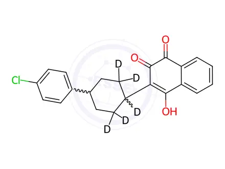 Chemical structure of cis-Atovaquone-d5 (contains 10% trans isomer)