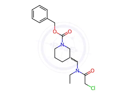 Chemical structure of Benzyl 3-((2-chloro-N-ethylacetamido)methyl)piperidine-1-carboxylate