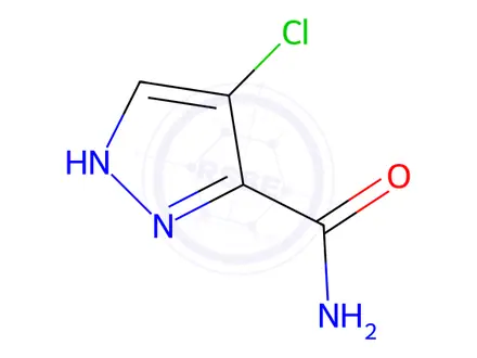 Chemical structure of 4-chloro-1H-pyrazole-3-carboxamide