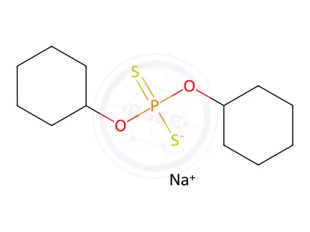 Chemical structure of sodium O,O-dicyclohexyl dithiophosphate