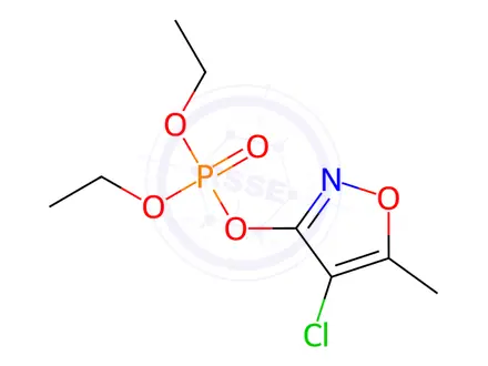 Chemical structure of Phosphoric acid, 4-chloro-5-methyl-3-isoxazolyl diethyl ester