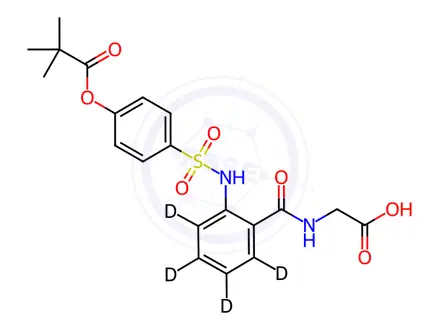 Chemical structure of Sivelestat-d4