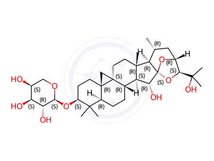 Chemical structure of Cimigenol-3-O-alpha-L-arabinoside