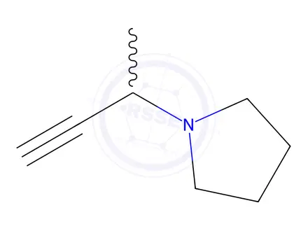 Chemical structure of Pyrrolidine, 1-(1-methyl-2-propynyl)-(9CI)
