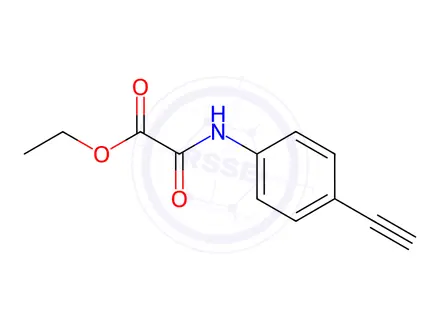 Chemical structure of Acetic acid, 2-[(4-ethynylphenyl)amino]-2-oxo-, ethyl ester