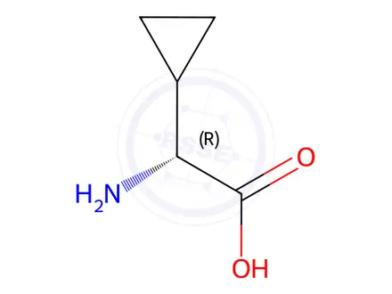 Chemical structure of (R)-2-Amino-2-cyclopropylacetic acid