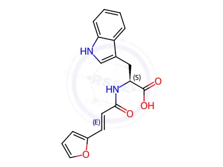 Chemical structure of 3-(2-FURYL)ACRYLOYL-L-TRYPTOPHAN DICYCLOHEXYLAMMONIUM SALT