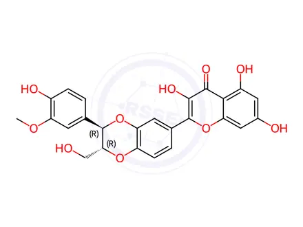 Chemical structure of 2,3-Dehydrosilybin A