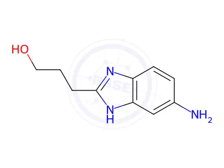 Chemical structure of 3-(5-Amino-1H-benzoimidazol-2-yl)-propan-1-oldihydrochloride