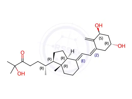 Chemical structure of 1,25-dihydroxy-24-oxo-vitamin D3
