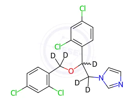 Chemical structure of Miconazole-d5 Nitrate