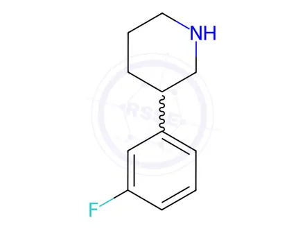 Chemical structure of 3-(3-Fluorophenyl)piperidine