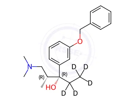 Chemical structure of 3’-O-Benzyl-(1R)-hydroxy Tapentadol-d5