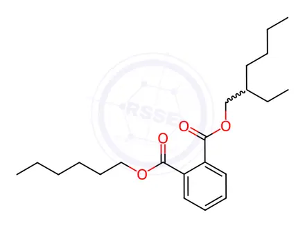 Chemical structure of Hexyl 2-ethylhexyl phthalate