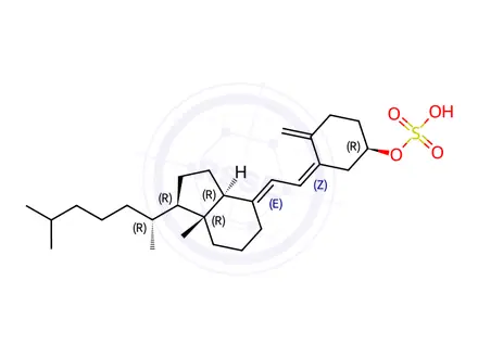 Chemical structure of Cholecalciferol Sulfate