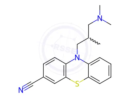 Chemical structure of Cyamemazine-d6 Maleate