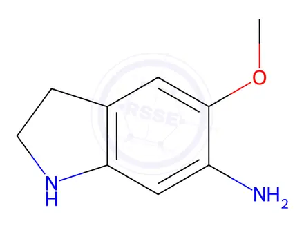 Chemical structure of 5-Methoxyindolin-6-amine dihydrochloride